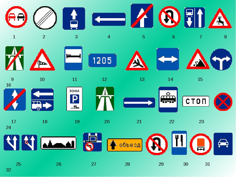 Дорожные знаки 34