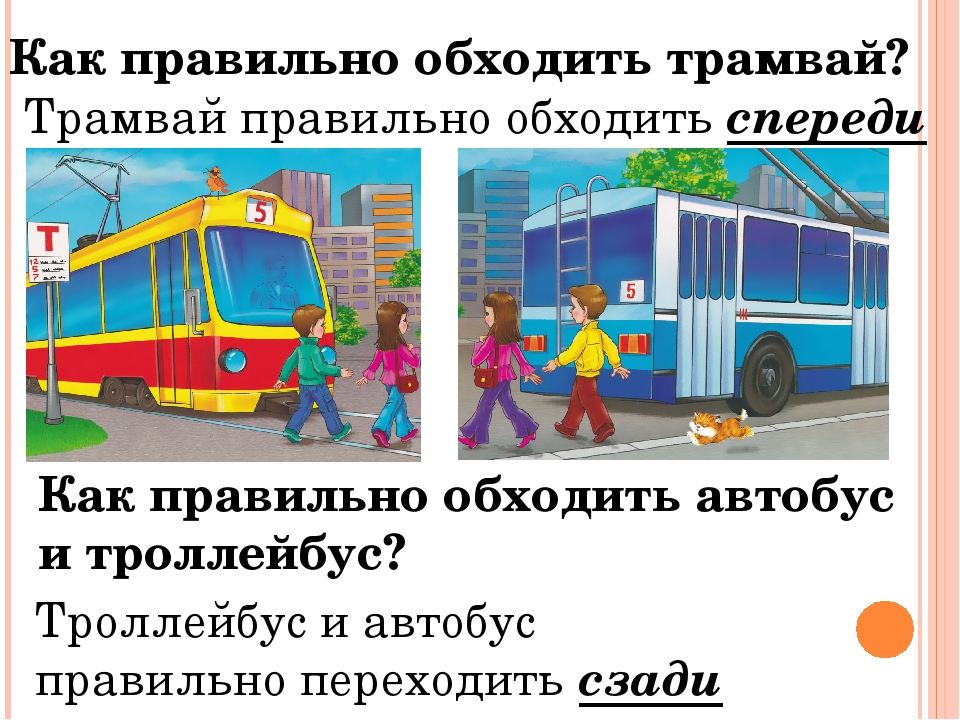 Автобус троллейбус трамвай маршрутные. Как правильно обходить автобус.