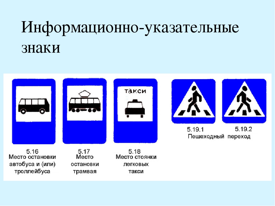 Указательные знаки дорожного движения картинки с пояснениями