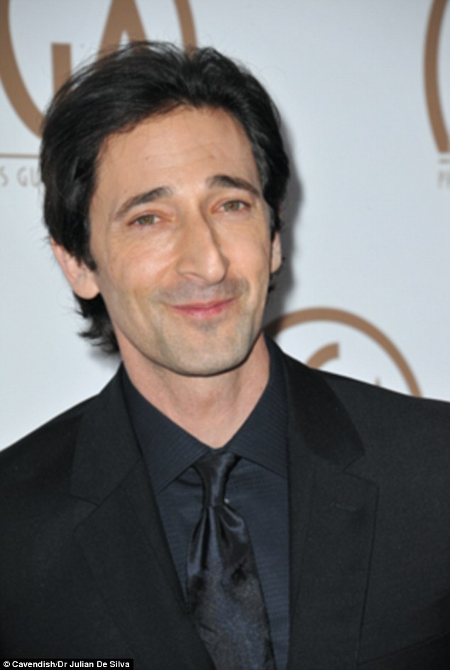 A hawk nose, seen here on The Pianist actor Adrien Brody, bends over in the middle