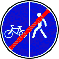 Конец пешеходной и велосипедной дорожки с разделением движения - дорожный знак 4.5.6