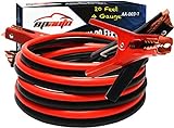 EPAuto 4 Gauge x 20 Ft 500A Heavy Duty Booster Jumper Cables with Travel Bag and Safety Gloves (4 AWG x 20 Feet)