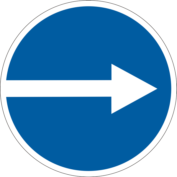 Знак 4.1.2 «Движение направо»