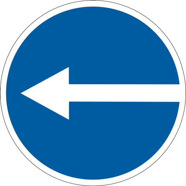 Знак 4.1.3 «Движение налево»