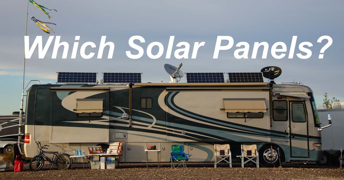 RV solar panel selection