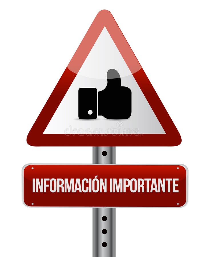 Important information like Spanish sign. Illustration design graphic vector illustration