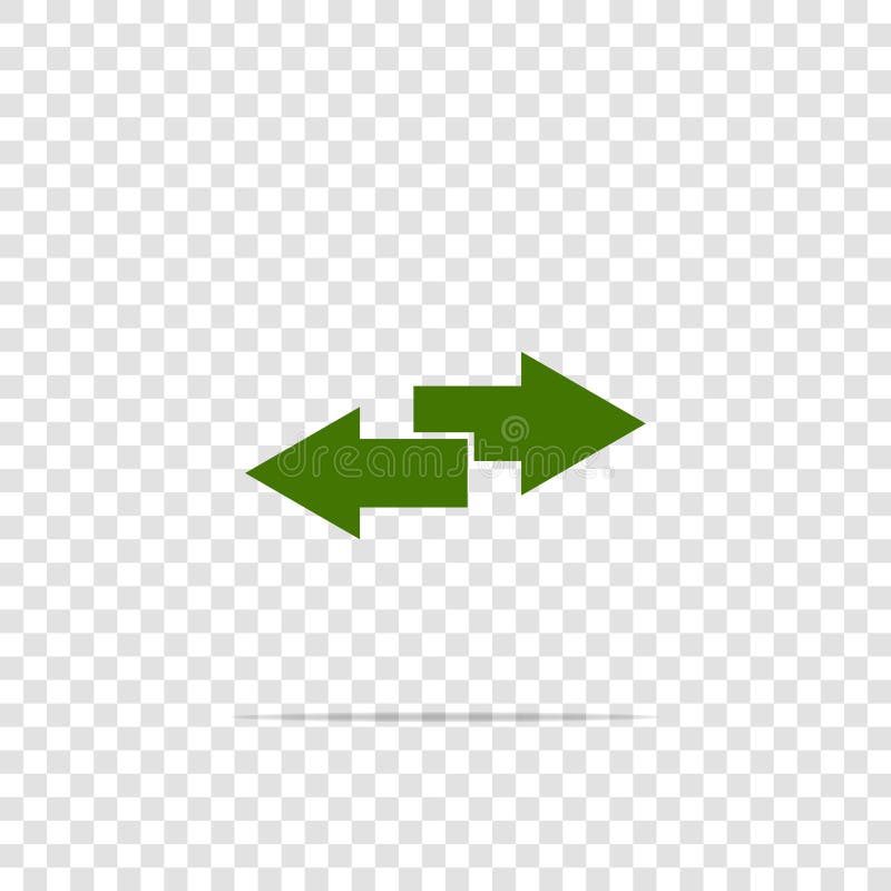 Vector image two arrows. Right arrow and left arrow. The 