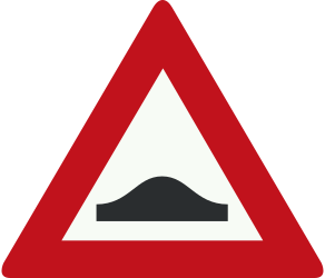Traffic sign of Netherlands: Warning for a speed bump