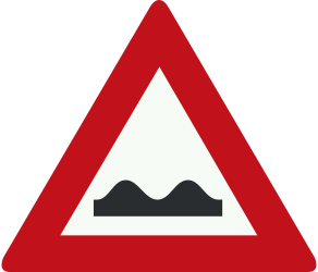 Traffic sign of Netherlands: Warning for a bad road surface