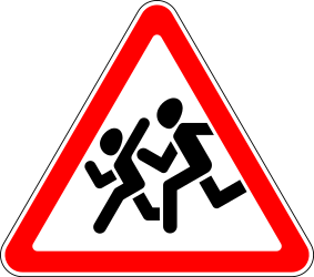 Traffic sign of Russia: Warning for children