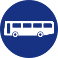 Mauritius Road Signs - Mandatory Sign - Compulsory route for buses.svg