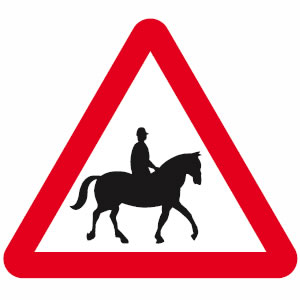 Accompanied horses or ponies sign