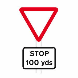 Stop line ahead road sign