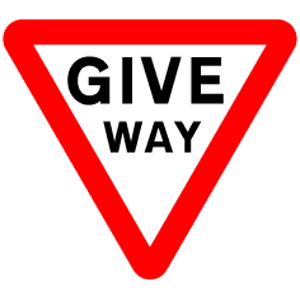Giveway sign
