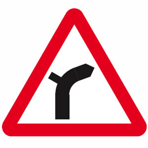 Junction on bend sign