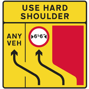 Use hard shoulder sign