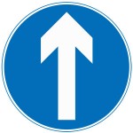 Ahead only road sign